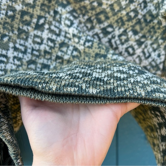 Peruvian Connection Marled Knit Sweater in Green Blue Pima Cotton Size US Small - Picture 3 of 5